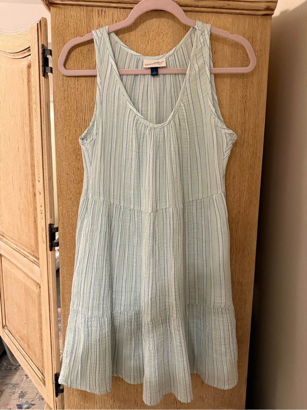 Universal Thread Light Blue and White Striped Mini Dress